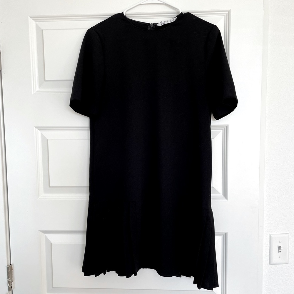 Zara Pleated Shift Dress